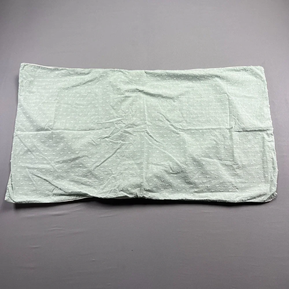 Nordstrom At Home King Pillow Sham Mint Green Raised Dot 100% Cotton (36